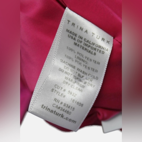 Trina Turk Womens Sleeveless High Rise Flat Front Romper Candy Pink Size 4 - Picture 4 of 6